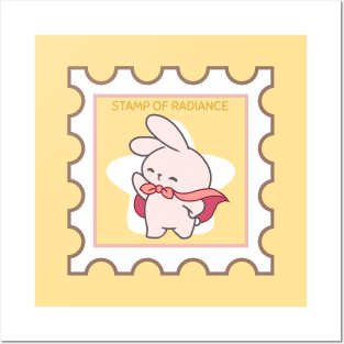 Cute Adorable Bunny: A Stamp of Brilliance that Shines Bright! Posters and Art